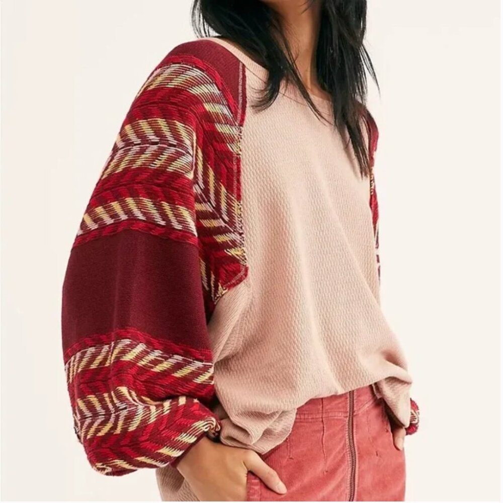 Free People We The Free Rainbow Dreams Pullover in Arizona Sands